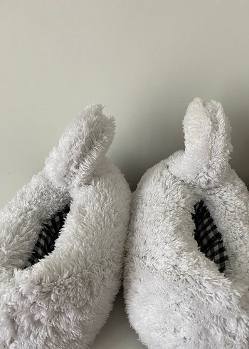 Kızlar için Gri Peluş Sıcak Ev Terliği - Görsel 4