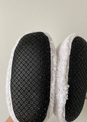 Kızlar için Gri Peluş Sıcak Ev Terliği - Görsel 3