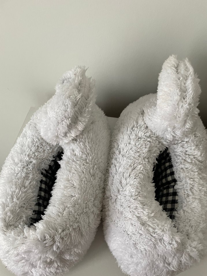 Kızlar için Gri Peluş Sıcak Ev Terliği - Görsel 2