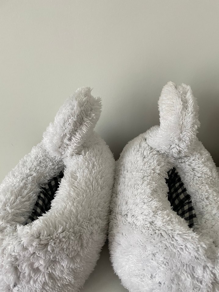 Kızlar için Gri Peluş Sıcak Ev Terliği - Görsel 4