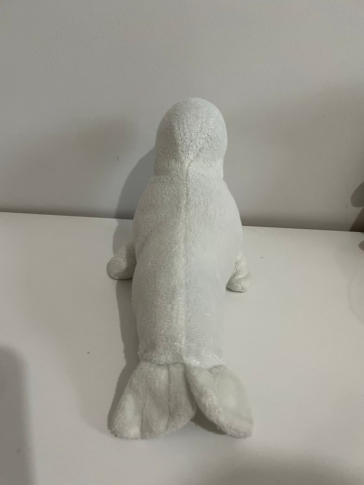 Beyaz ve Gri Peluş Fok Oyuncak - Görsel 2
