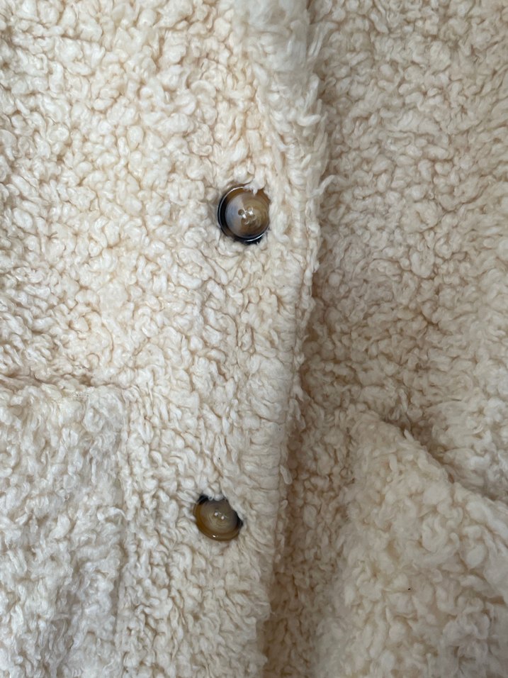 Bej Midi Peluş Kadın Kaban - Görsel 2