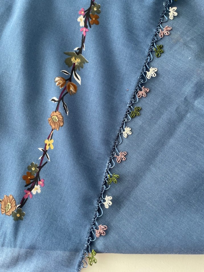 Mavı renk reyyan iğne oyası - Görsel 3