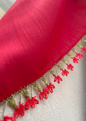 Kırmızı yazma iğne oyası reyyan marka - Görsel 2