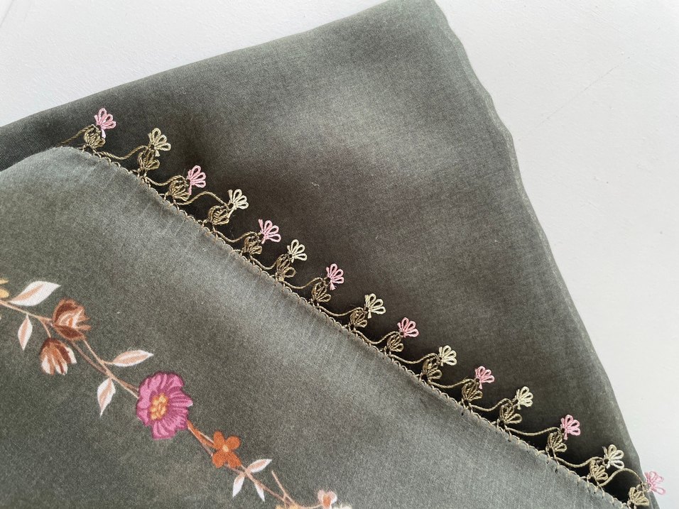 Hakı yeşili iğne oyası - Görsel 2