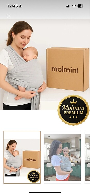 Molmini Premium Kumaş Sling