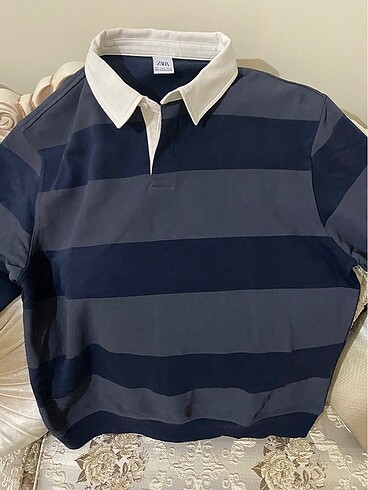 Zara Kontrast Yaka Polo T-Shirt