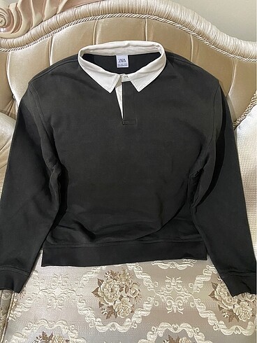 Zara Erkek Kontrast Polo Yaka T-Shirt/Sweatshirt