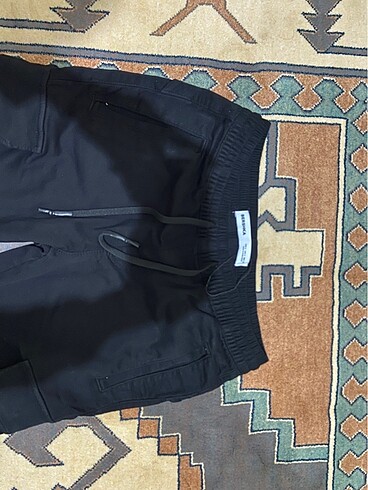 Bershka Siyah Kargo Jogger Pantolon