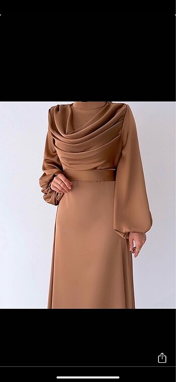 HENNIN LACİVERT SATEN ABİYE-ELBİSE