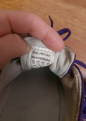 Mor Bağcıklı Düz Taban Kadın Spor Ayakkabı - Görsel 7