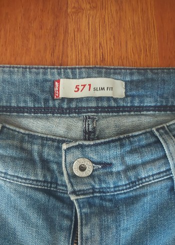 Levis 571 Slim Fit Mavi Denim Jean