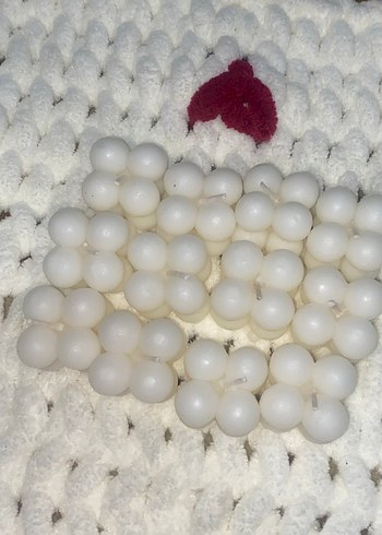 Beyaz Küçük Top Mumlar - Görsel 4