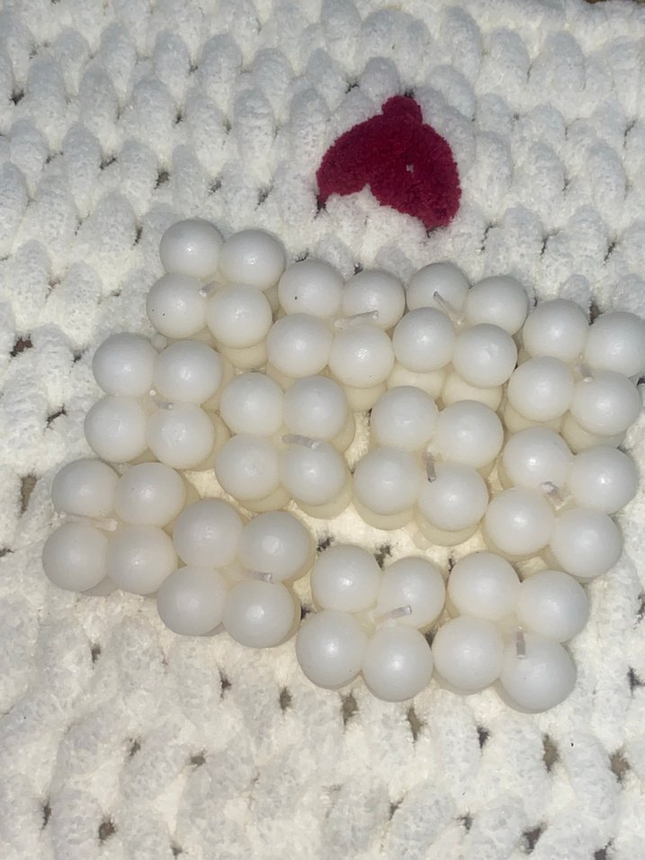 Beyaz Küçük Top Mumlar - Görsel 4