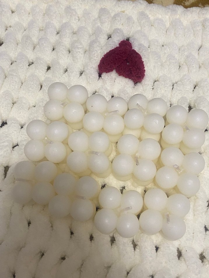 Beyaz Küçük Top Mumlar - Görsel 3