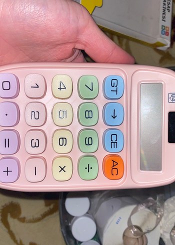 Pastel Renkli Pembe Hesap Makinesi - Görsel 2