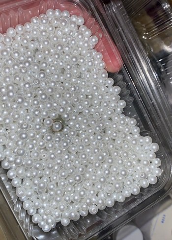 Beyaz İnci Süsü Boncukları - Görsel 2
