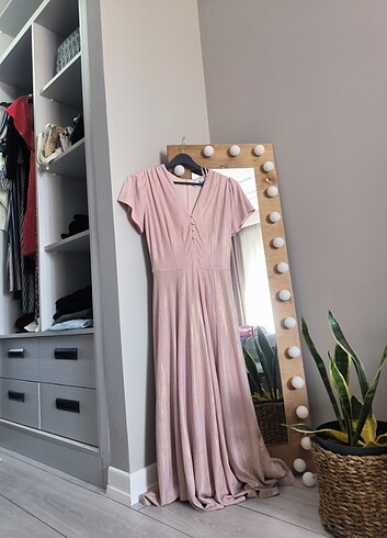 ADL Nightzoom midi pudra gece elbisesi - Görsel 3