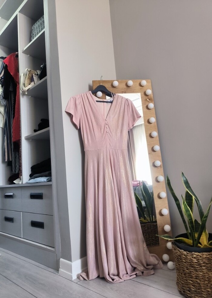 ADL Nightzoom midi pudra gece elbisesi - Görsel 3