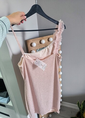 BRİDE TO BE MİNİ ELBİSE PUDRA  - Görsel 3