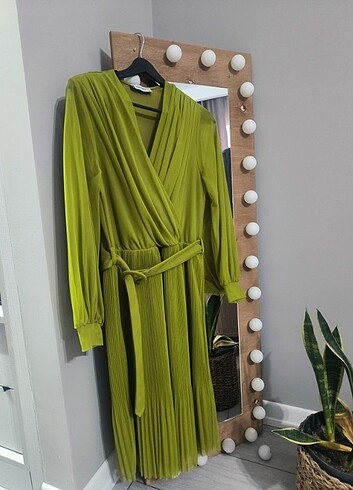 Gusto yağ yeşili midi abiye - Görsel 3