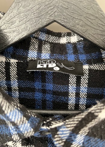 Ltb Erkek Mavi Kareli Düğmeli Gömlek - Görsel 3