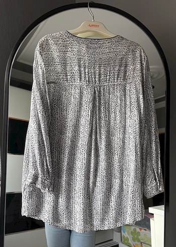 LCW waikiki Düğmeli Gri Bağlama Desenli Hamile Bluzu - Görsel 2