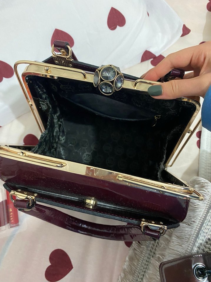 Michael Kors Bordo Deri Kadın Çanta - Görsel 5