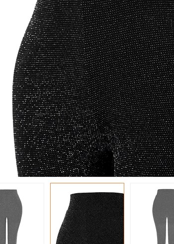 Siyah Işıltılı Kadın İspanyol Paça Pantolon - Görsel 3