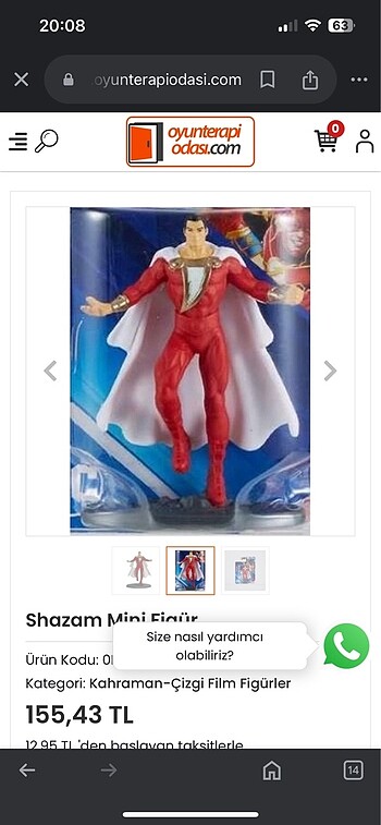 Shazam mini figür - Görsel 2