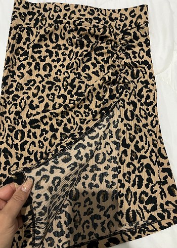Leopar Desenli Midi Hamile Etek - Görsel 2