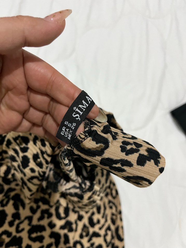 Leopar Desenli Midi Hamile Etek - Görsel 3