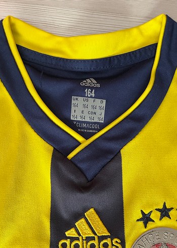 Sarı Siyah Çizgili Adidas Spor Forması - Görsel 2