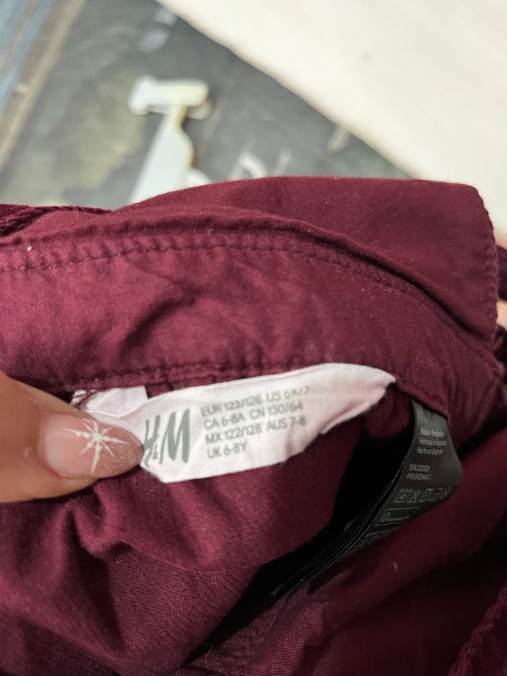 Bordo Kız Çocuk Askılı Elbise - Görsel 3