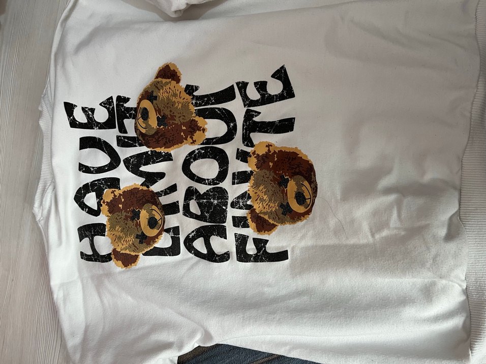 Beyaz Uzun Kollu  Sweatshirt - Görsel 4