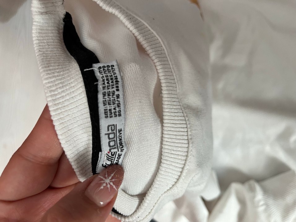 Beyaz Uzun Kollu  Sweatshirt - Görsel 3