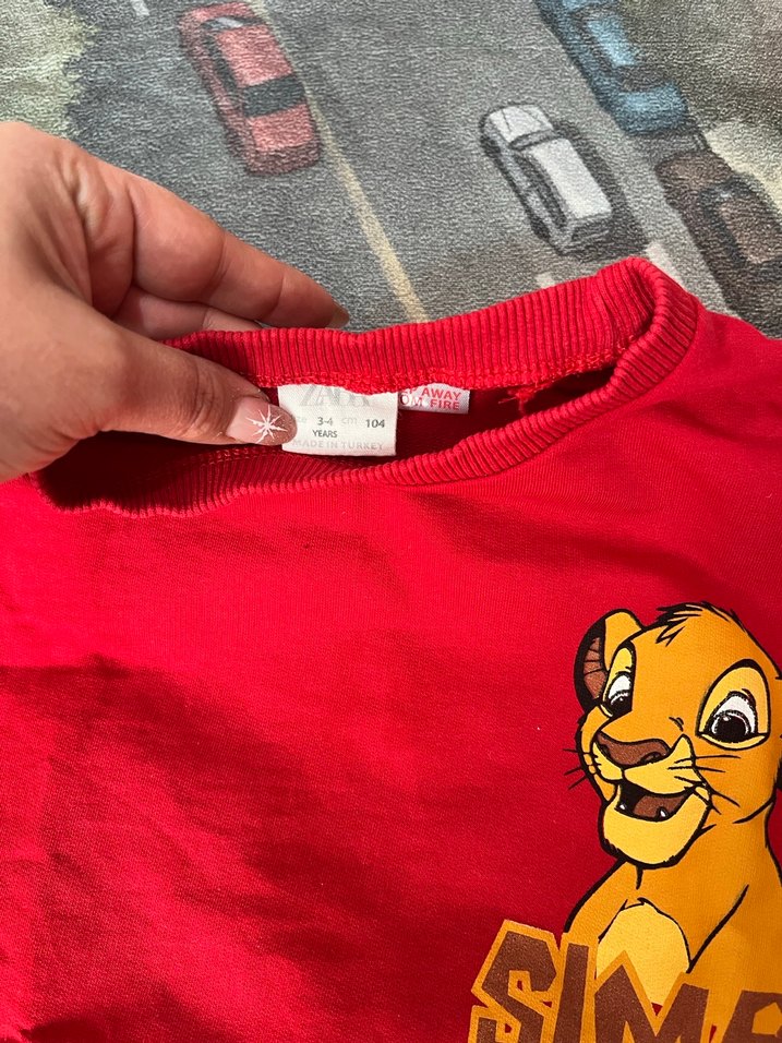 Simba Baskılı Kırmızı Erkek Sweatshirt - Görsel 2