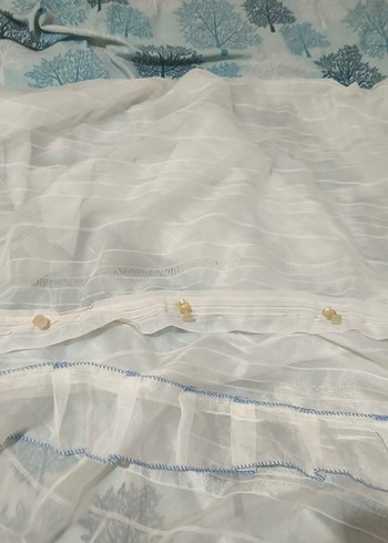 kırık Beyaz çocuk odası perdesi bitişik iki kanatlı - Görsel 3