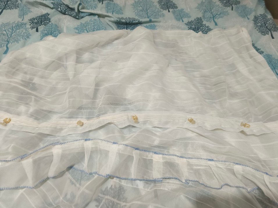 kırık Beyaz çocuk odası perdesi bitişik iki kanatlı - Görsel 3