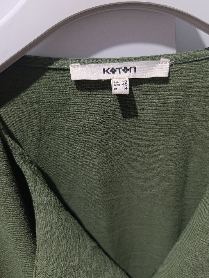 Kadın Keten Düğmeli Uzun Tulum - Görsel 3