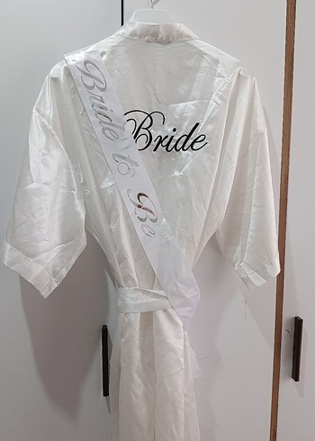 Baskılı Beyaz Midi Kadın Sabahlık - Görsel 2