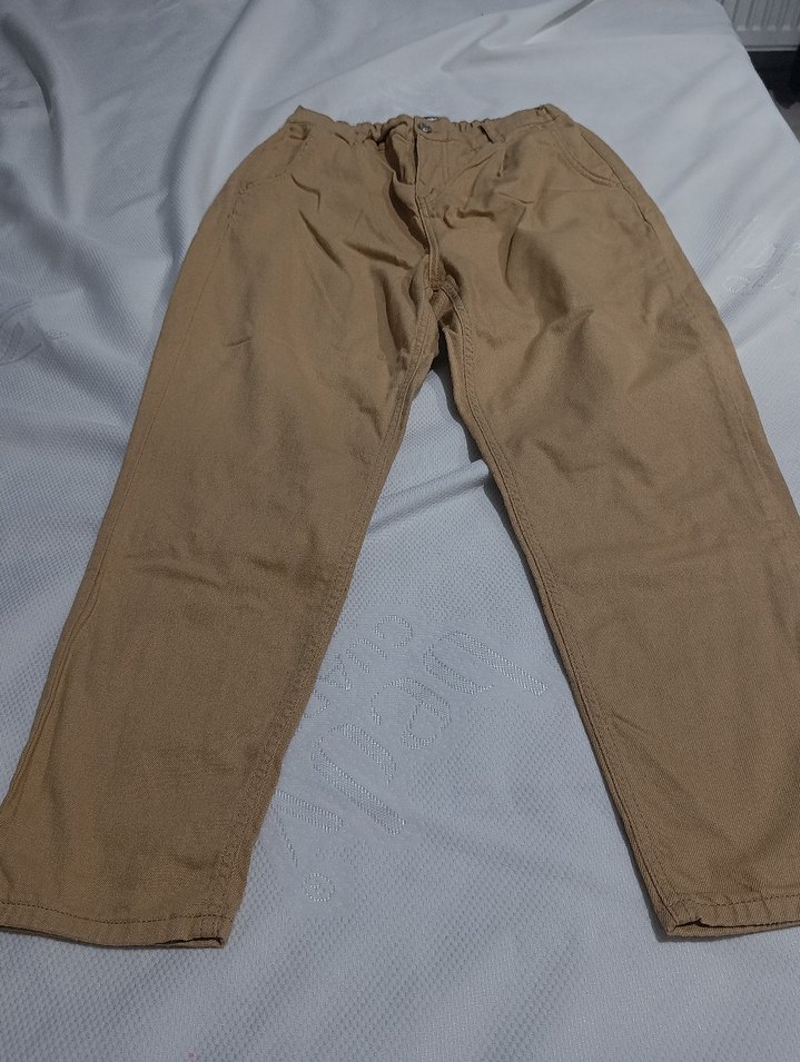 Bol Kesim Keten Pantolon - Görsel 3