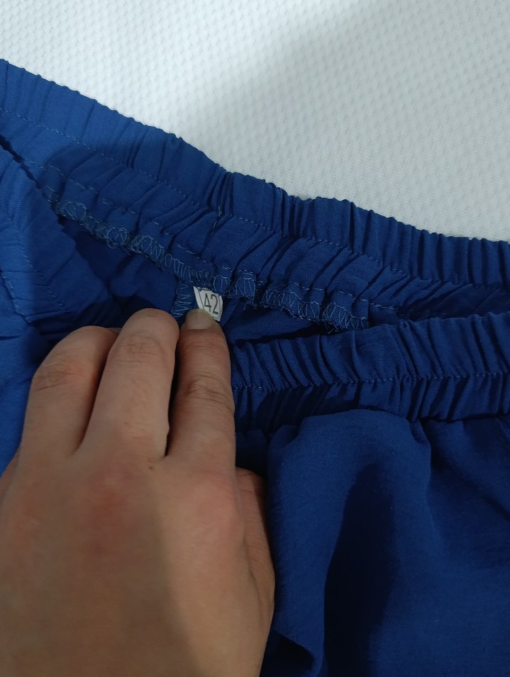 Mavi Kadın Bol Kesim Kumaş Pantolon - Görsel 3