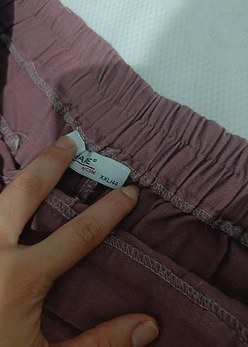 Kadın Kahverengi Keten Salaş Pantolon - Görsel 4