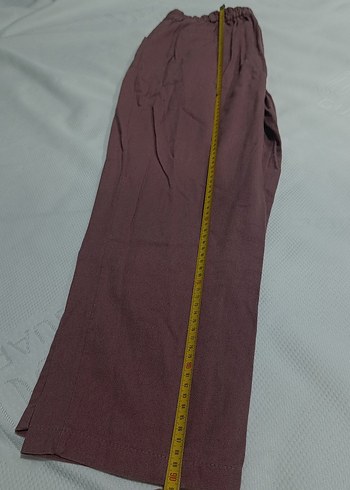 Kadın Kahverengi Keten Salaş Pantolon - Görsel 5