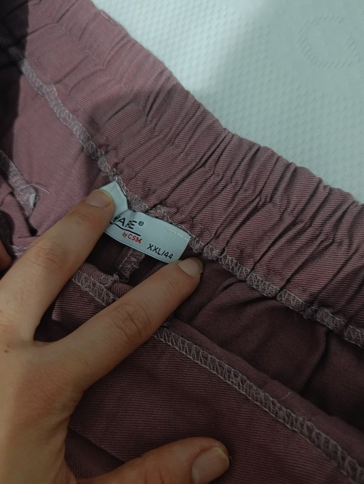 Kadın Kahverengi Keten Salaş Pantolon - Görsel 4