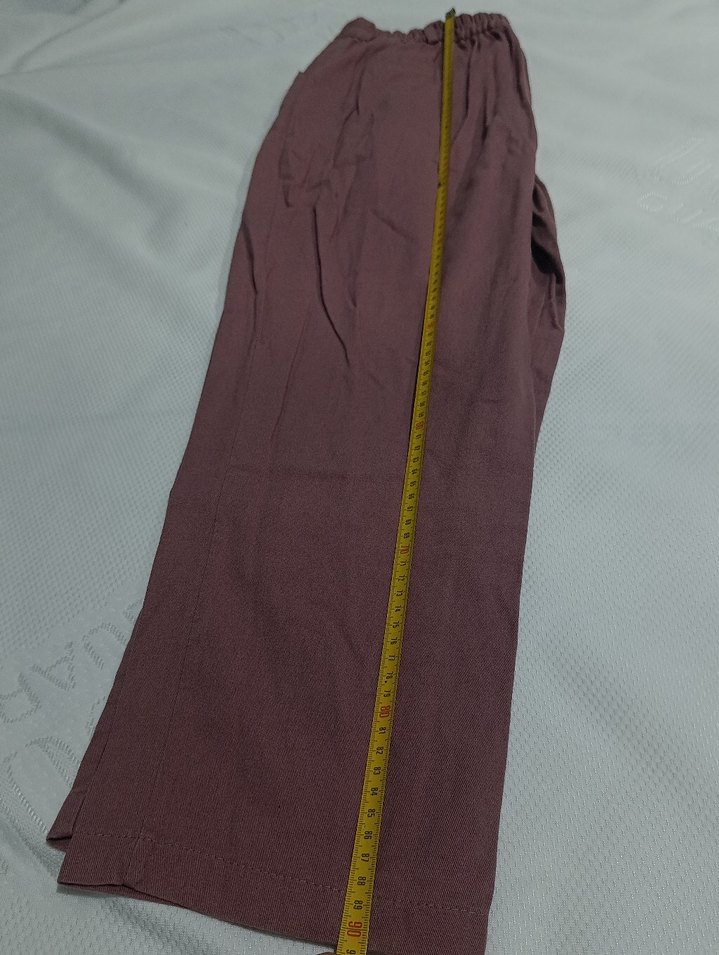 Kadın Kahverengi Keten Salaş Pantolon - Görsel 5