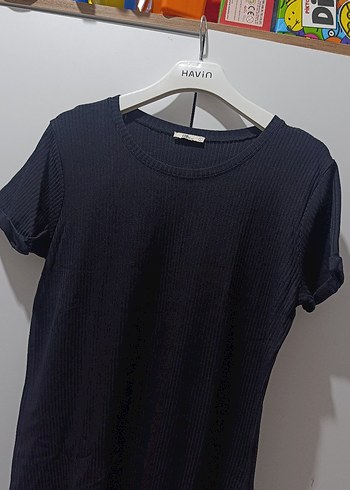 Siyah Kısa Kollu Midi Keten Elbise - Görsel 4