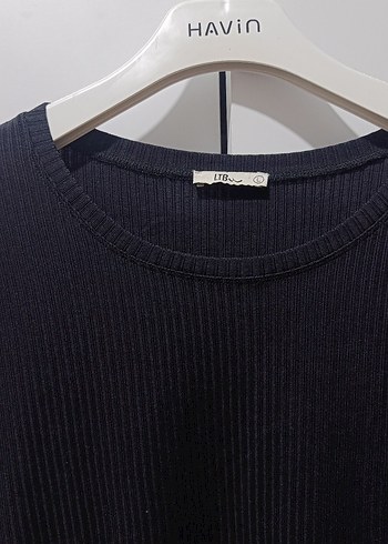 Siyah Kısa Kollu Midi Keten Elbise - Görsel 2