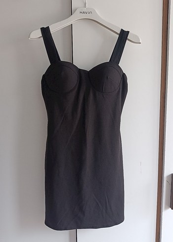 Siyah Strappy Midi Kadın Elbise - Görsel 4